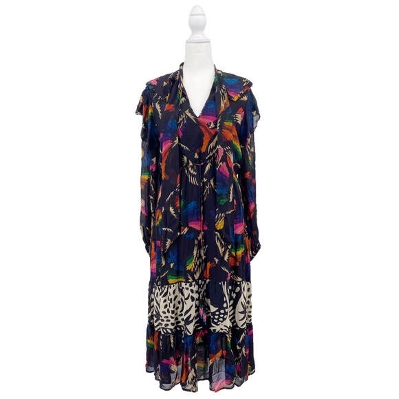 FARM RIO Black Macaws Flight Dress - Picture 3 of 16